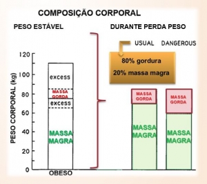Mudanças na composição corporal durante a perda de peso